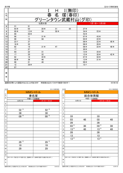 I H I（無印） 春 名 塚（春印） グリーンタウン武蔵村山（グ印）