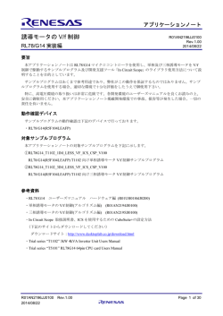 誘導モータの V/f 制御 - Renesas Electronics