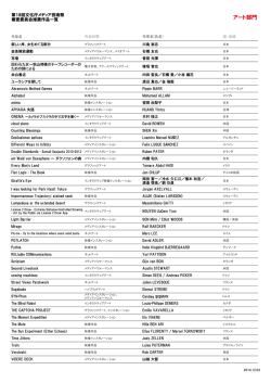 審査員推薦作品 - 文化庁メディア芸術祭