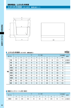 道路用製品／上ぶた式U形側溝 鉄筋コンクリートU形 300D