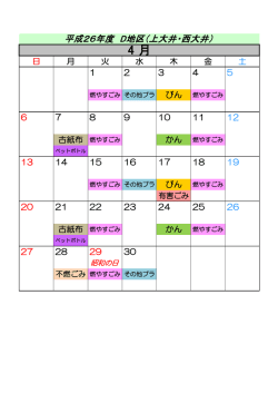 平成26年度 D地区（上大井・西大井）