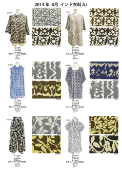 2014 年 8月 インド衣料 AJ