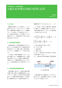 X線反射率測定装置の原理と応用