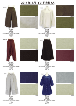 2014 年 8月 インド衣料 AA