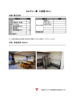 カルチャー棟 工芸室（20人） - 国立オリンピック記念青少年総合センター