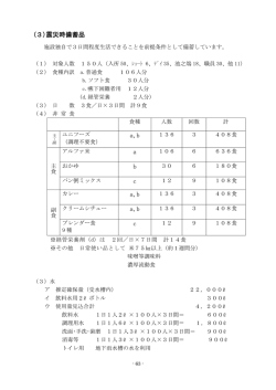 (3)震災時備蓄品 a,b a b c a,b a,b c