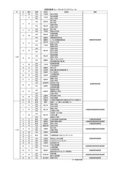 地震体験車リレーキャラバンスケジュール