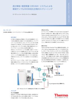 高分解能・精密質量（ HR/AM）システムによる 環境サンプル中の未知