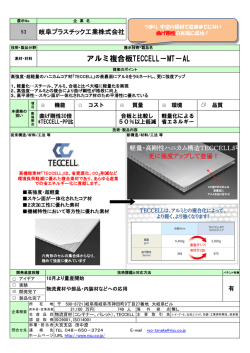 アルミ複合板TECCELL－MT－AL