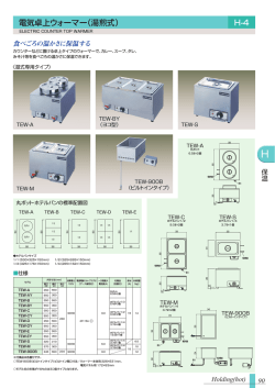 電気卓上ウォーマー（湯煎式） H-4 -1