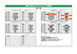 第3回 秩父フェスティバル U-14 [対戦表] 4月 1日