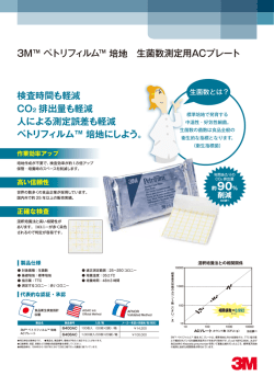 3M&trade; ペトリフィルム &trade; 培地 生菌数測定用ACプレート 検査時間も軽減
