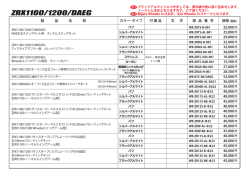 ZRX1100/1200/DAEGパーツ 価格表