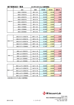 端子価格改定一覧表