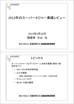 2013年のスーパーメジャー業績レビュー