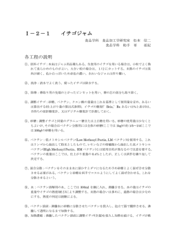 Ⅰ－2－1 イチゴジャム