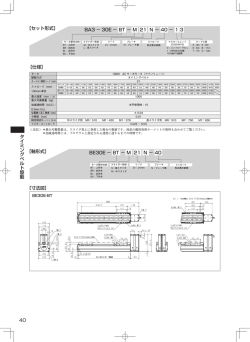 40 タイミングベルト駆動 ［軸形式］ ［セット形式］ BA3 &minus; 30E &minus; BT &minus; M 21