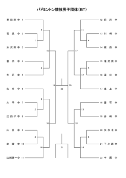 バドミントン競技男子団体（BT）