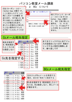パソコン教室メール講座 Ccメール宛先指定 Cc先を