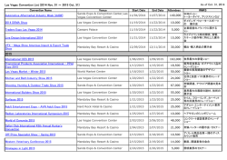 2014-2015 Convention List (As of Oct 31)