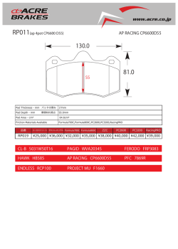 AP RACING CP6600D55 CL-B 5031W50T16 PAGID