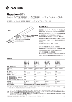 レイケム工業用途向け自己制御ヒーティングケーブル