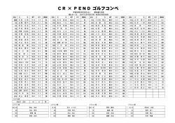CR &times; PEND ゴルフコンペ CR &times; PEND ゴルフコンペ CR