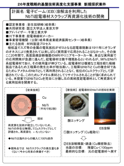 （EB）溶解法を利用した NbTi超電導材スクラップ再資源化技術の開発