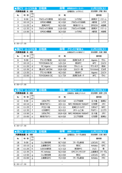 県CY U-13大会 日程表 県CY U-13大会 日程表 県CY U