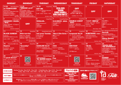 SUNDAY MONDAY TUESDAY WEDNESDAY THURSDAY