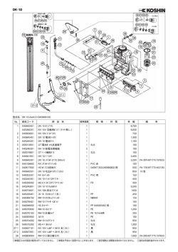 No. 部品コード 部 品 名 使用個数 規 格 ・ 材 質 単 価 備 考 1 2 3 4 5 6 7
