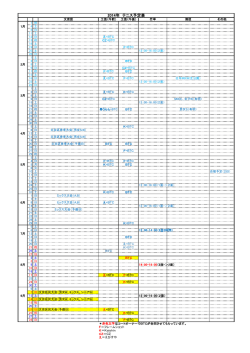 2014年 テニス予定表
