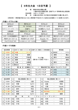 【 6年生大会 1日目予選 】