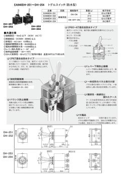 EA940DH-251～DH-254 トグルスイッチ（防水型）