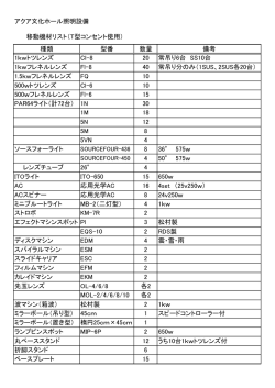 照明設備リスト（PDF：167KB）