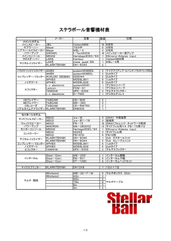 ステラボール音響機材表