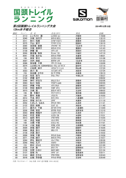 12km女子総合 - 国頭トレイルランニング