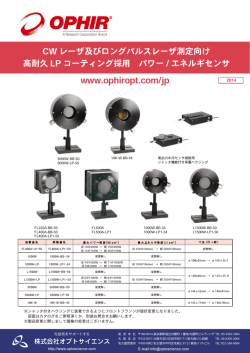 CW レーザ及びロングパルスレーザ測定向け 高耐久 LP コーティング採用