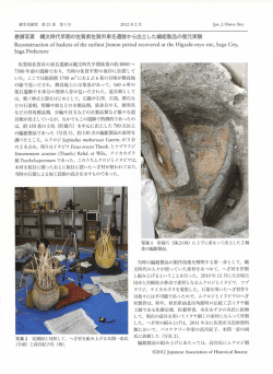 Reconstructionofbasketsofthe ea r1iest Jomonperiodrecoveredat the