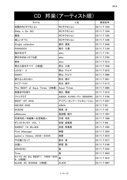 CD・カセット所蔵リスト