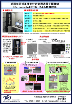 球面収差補正機能付走査透過電子顕微鏡（Cs
