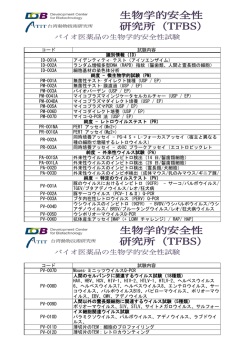 バイオセーフティサービス内容一覧はこちら