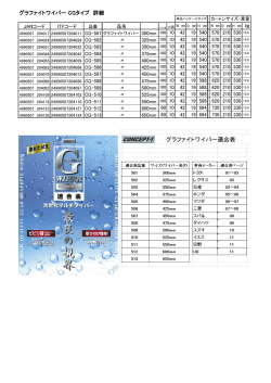 グラファイトワイパー CGタイプ 詳細
