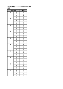 2014年 [後期] ベーシック CGクリエイター検定 解答 1 - CG