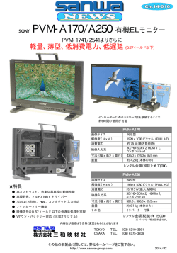 SONY PVM-A170/A250 有機ELモニター