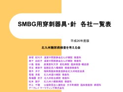 SMBG用穿刺器具・針 各社一覧表