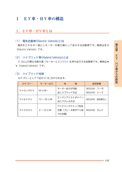 Ⅰ EV車・HV車の構造