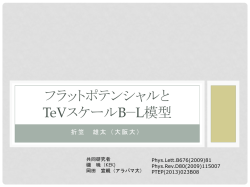 フラットポテンシャルとTeVスケールB-L模型