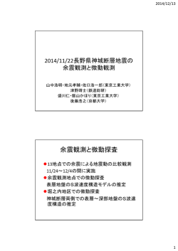 余震観測と微動探査