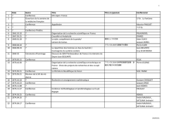 Date Genre Titre Titre en japonais Conf&eacute;rencier 1 ? Conf&eacute;rence IAA